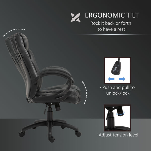High Back Executive Home Office Chair - Black