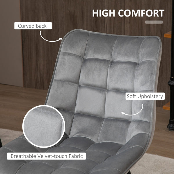 Upholstered Dining Lounge Chair - Gray