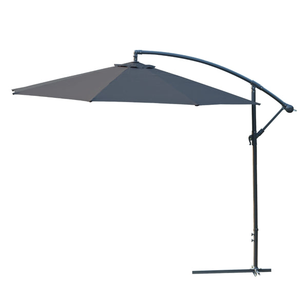 10' Hanging Patio Garden Umbrella - Gray