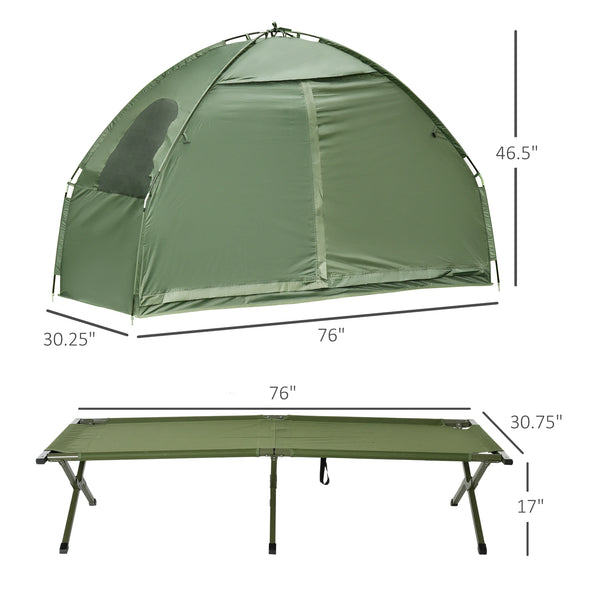Outdoor Folding Portable Camping Tent - Dark Green