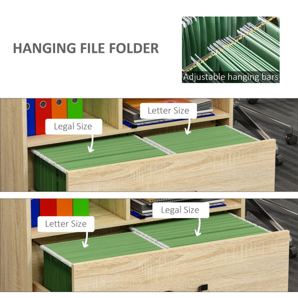Mobile File Cabinet - Natural