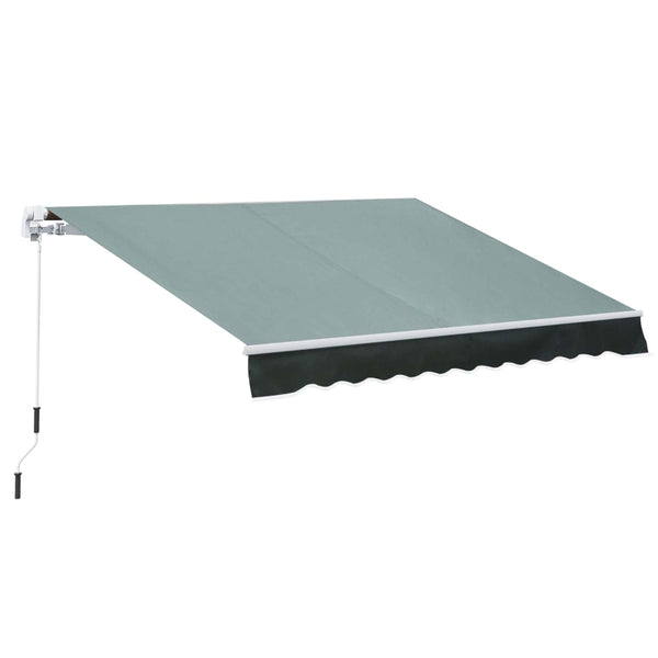 6.6’ x 8.2’ Manual Retractable Patio Awning - Green