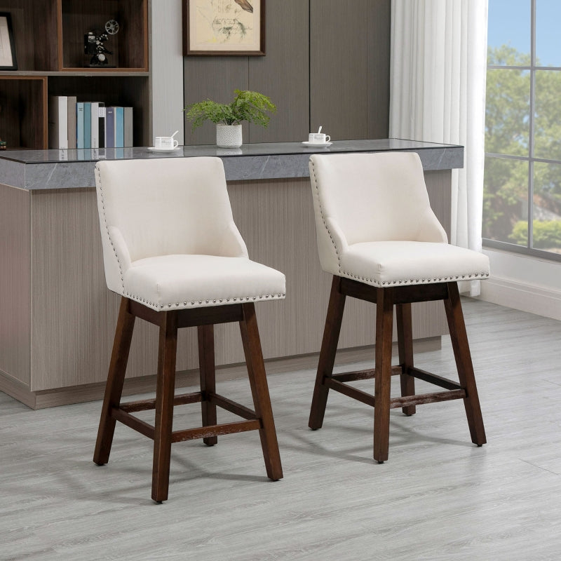 Swivel Bar stool Set of 2 - White
