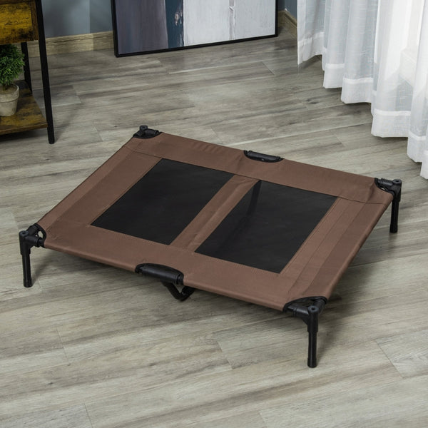 Elevated Cooling Pet Bed Portable Raised Dog Cot - Coffee