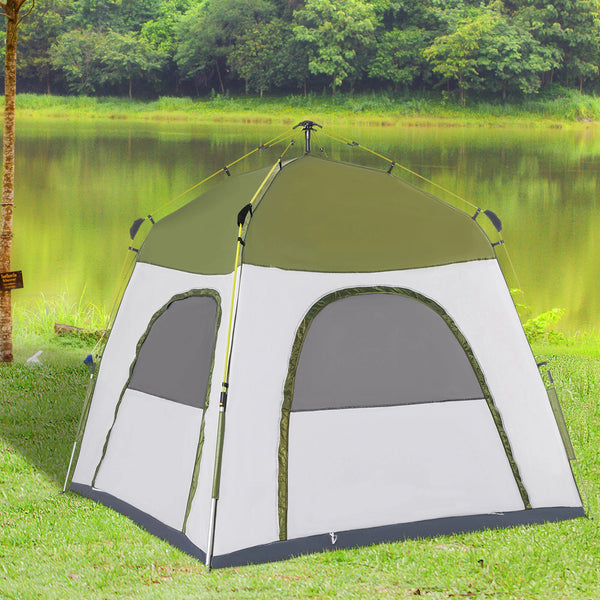 Outdoor Portable Pop Up Camping Dome Tent - Army Green
