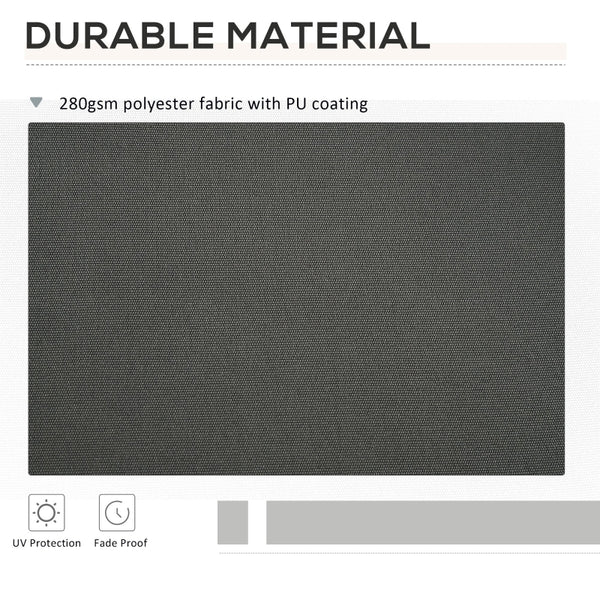 12' x 10' Retractable Awning Fabric Replacement - Gray