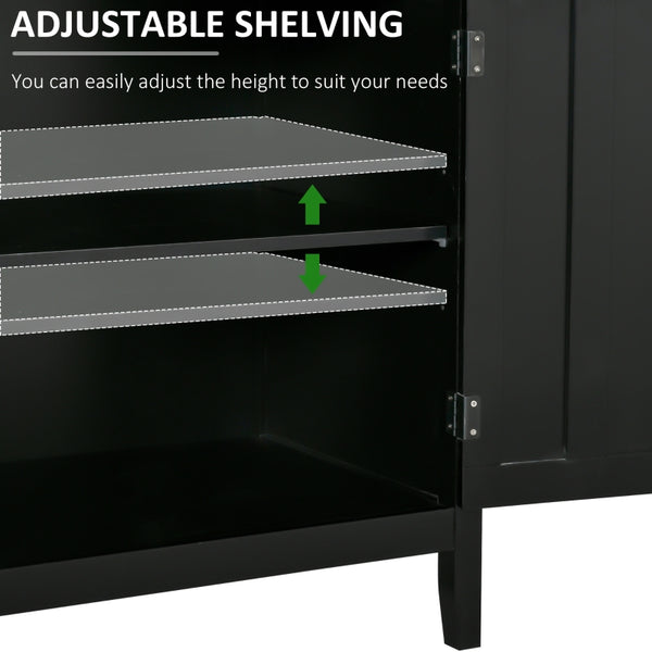 Sideboard Buffet Server Cupboard - Black