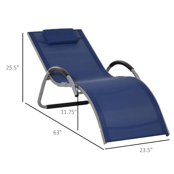 Portable Lounge Chair - Blue