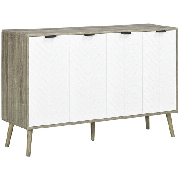 Modern Sideboard Storage Cabinet - Grayish Brown