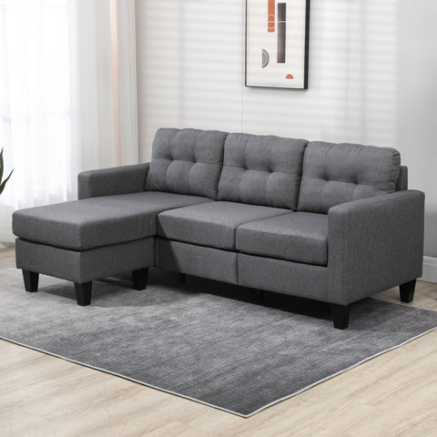 3 Seater Sectional Corner Sofa - Light Gray