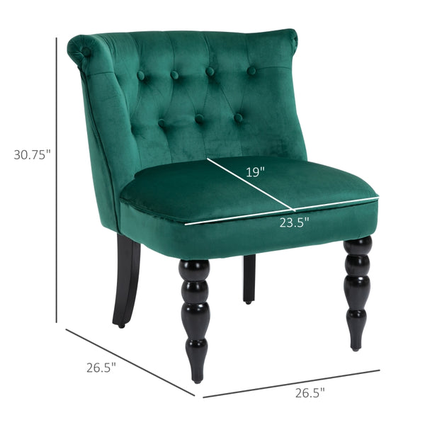 Vintage Accent Chair - Dark Green