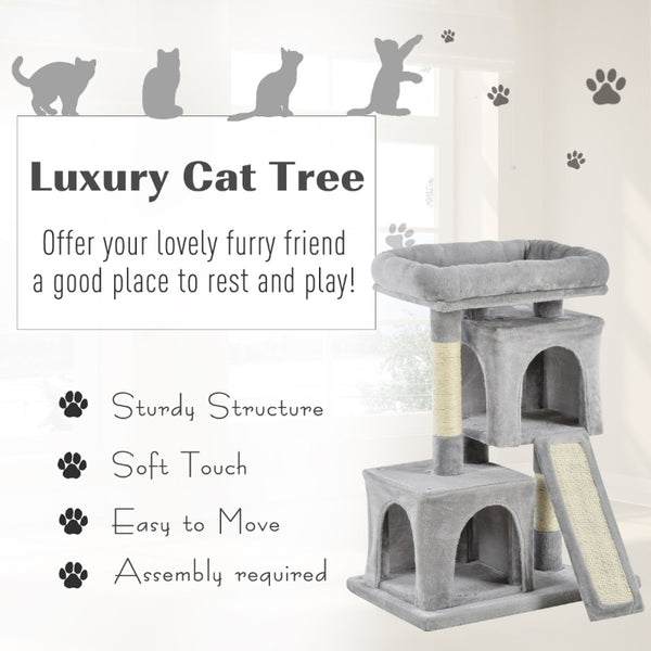 32" Cat Tree Condo - Light Grey