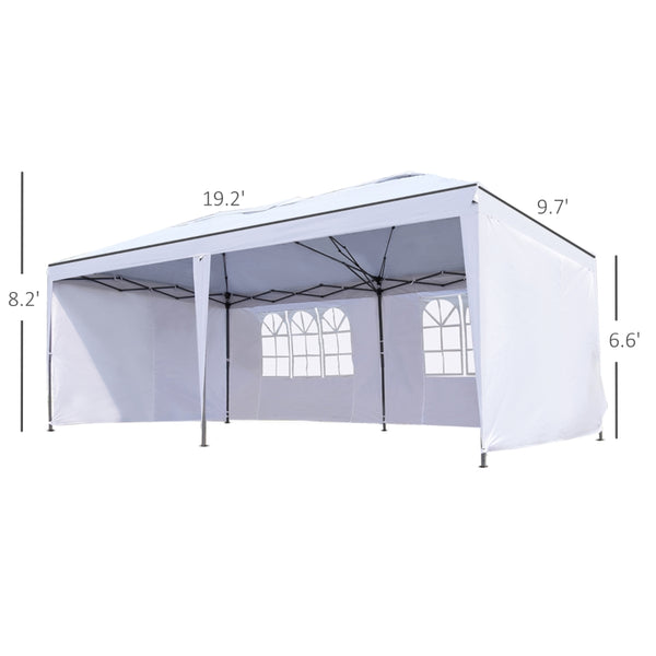 10’ x 20’ Outdoor Pop Up Canopy Tent - White