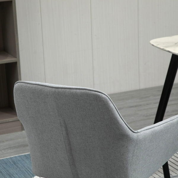Set of 2 Dining Chairs - Light Gray