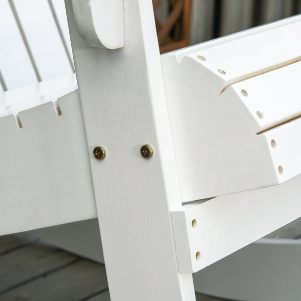 Wooden Adirondack Rocking Chair - White