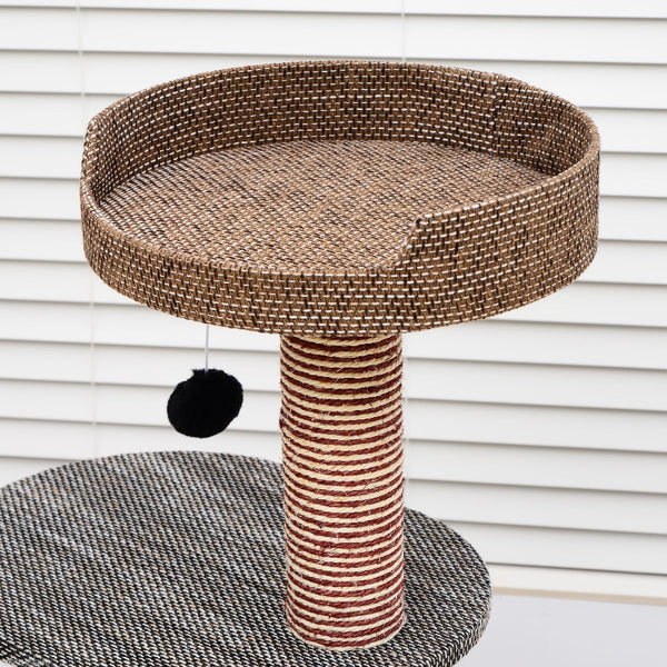 35" Cat Tree Scratching Post - Brown