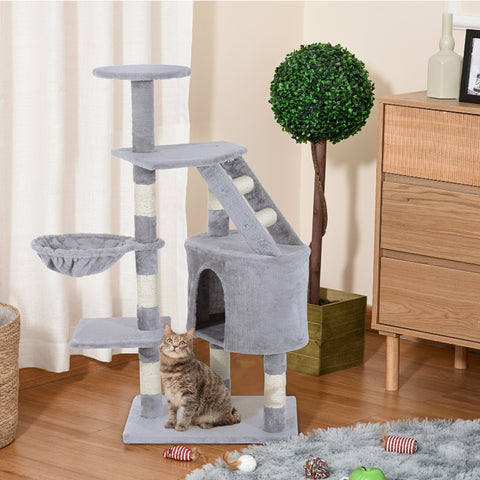 49" Deluxe Cat Tree Tower - Grey