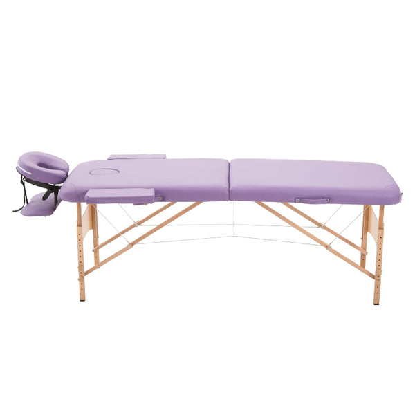 Ultra Portable Mobile Massage Table Bed Beechwood - Purple