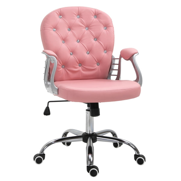 Tufted Home Office Chair - Pink