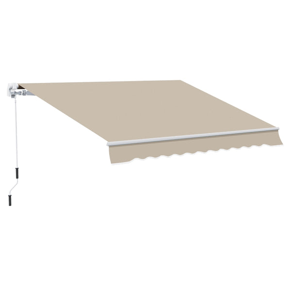 12' x 10' Outdoor Patio Retractable Window Awning - Cream White