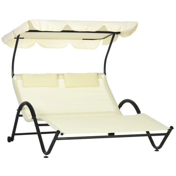 Outdoor Patio Chaise Lounge Chair - Beige