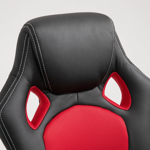 High Back Executive Home Office Chair - Black & Racing Red