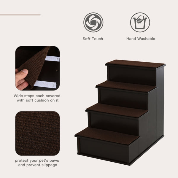 Pet Stairs for High Beds - Coffee