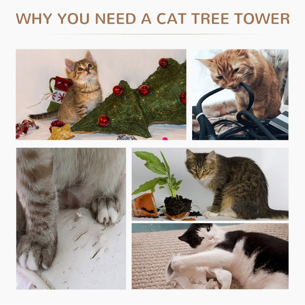 26" Cat Tree Scratching Post - Grey
