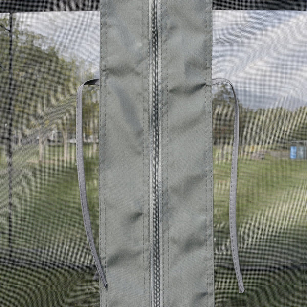 10' x 10' Steel Outdoor Gazebo - Gray