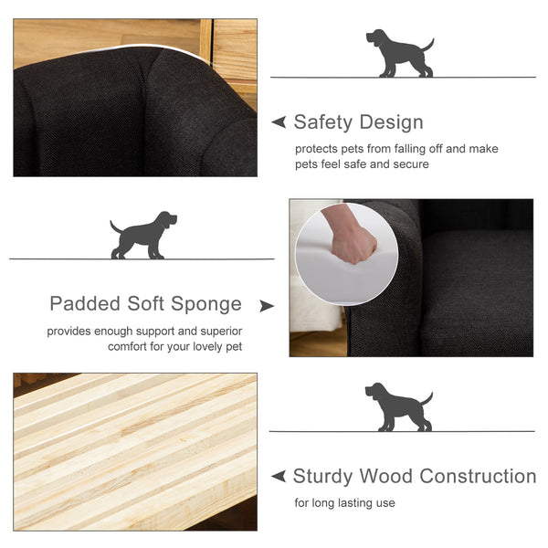 Pet Sofa Bed For Cat or Dog - Black