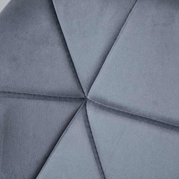 2pc Linen Fabric Armless Swivel Bar Stool - Grey