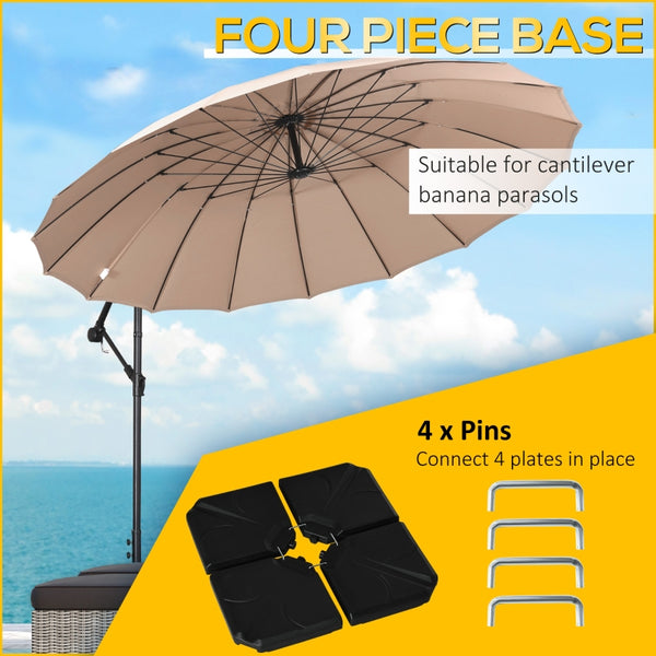 4pc Umbrella Base - Black