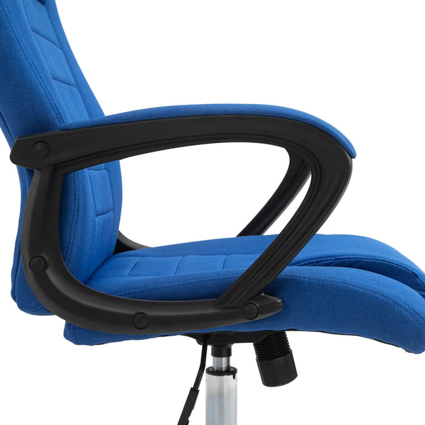 Adjustable Home Office Computer Swivel Chair - Linen Blue