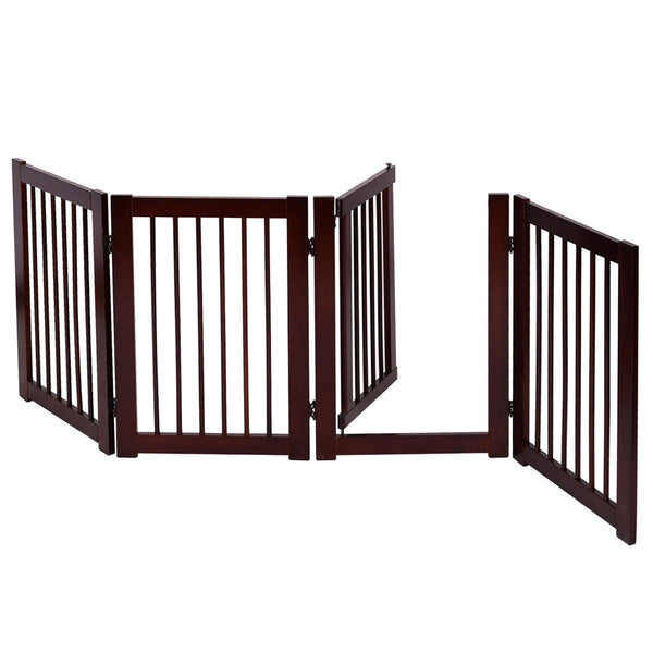 4 Panel Wooden Pet/ Dog Fence - Cherry