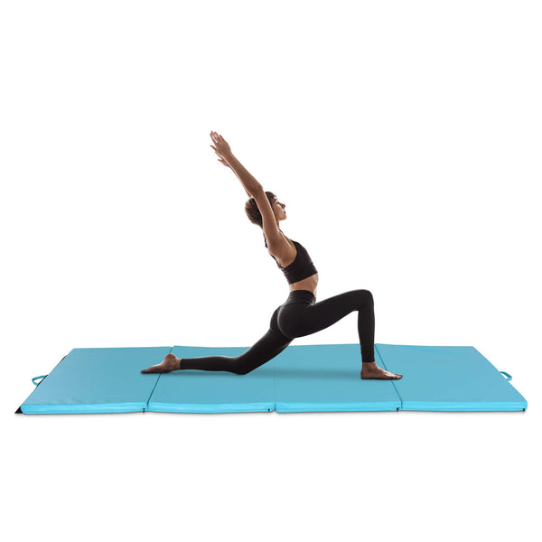 Folding Gym Exercise Yoga Mat - Blue