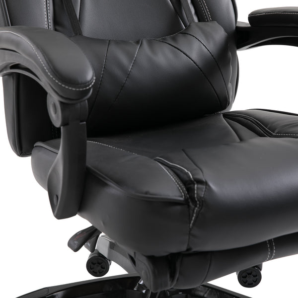Gaming Computer Home Office Chair with Footrest - Black