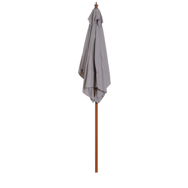 6.6ft Wooden Patio Umbrella - Gray