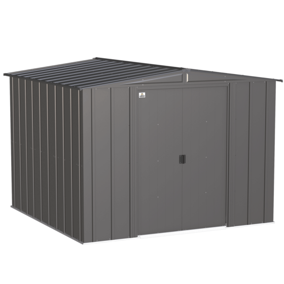 8x8 ft. Arrow Classic Steel Storage Shed - Charcoal