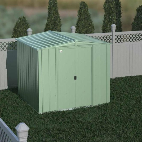8x8 ft. Arrow Classic Steel Storage Shed - Sage Green