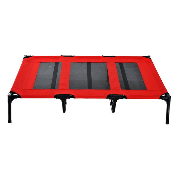 Raised Pet Puppy Cot with Carry Bag - 48"L (Red)