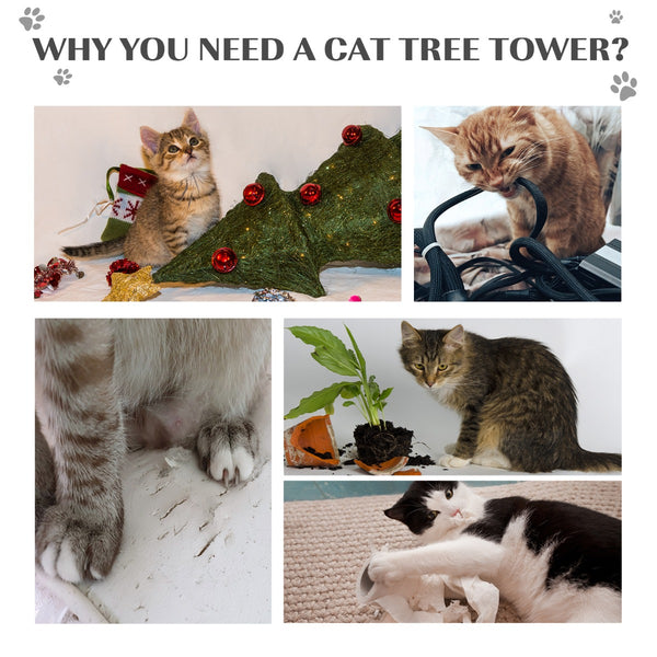 17" Cat Tree Scratching Post - Beige