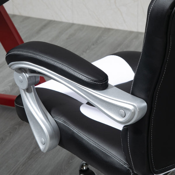 High Back Executive Gaming Chair - White and Black