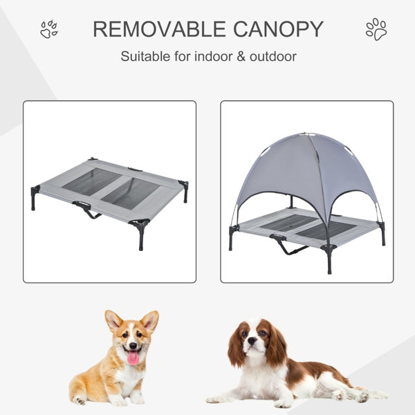 Raised Pet Puppy Cot with Shade in a Bag - 36.2"L