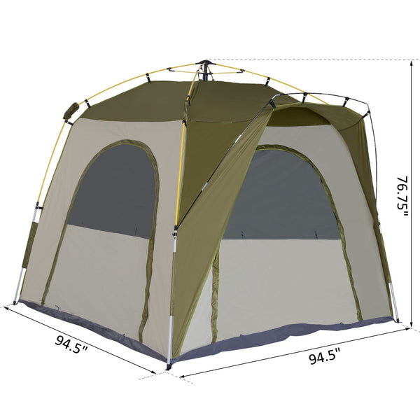 Outdoor Portable Pop Up Camping Dome Tent - Army Green