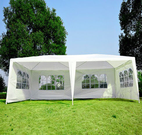 10x20 ft Party Canopy Tent with 4 Removable Walls - Coffee/Pink/Green/Blue/White