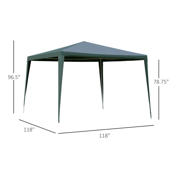 10x10 ft Party Gazebo Canopy Tent - Green