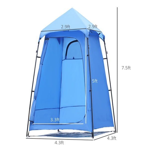 Outdoor Portable Camping Shower Changing Room with Carry Bag - Blue