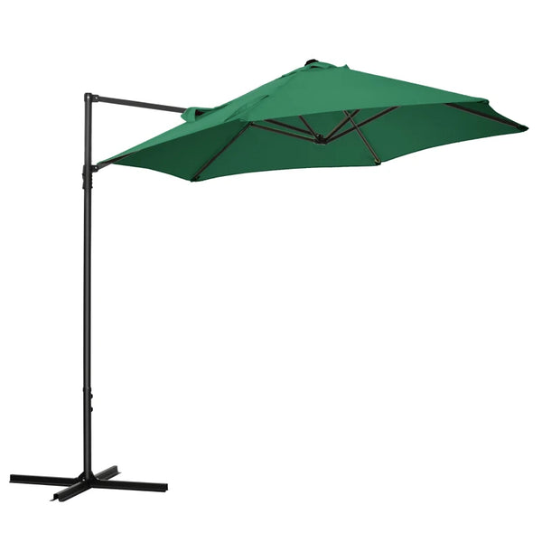 8.5FT Offset Patio Umbrella - Green