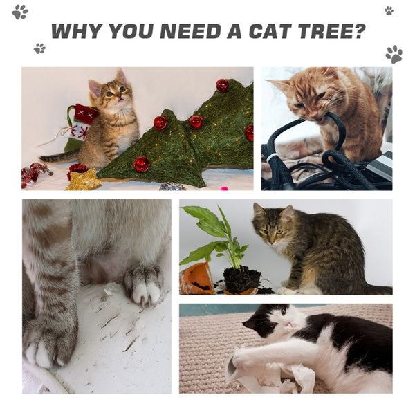 52" Multilevel Cat Tree Activity Centre - Grey