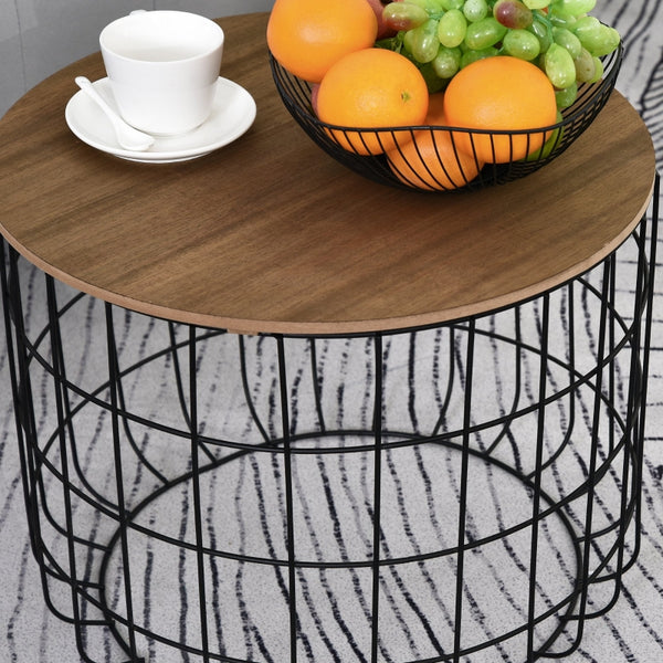 2pc Coffee Table Set - Black, Brown